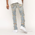 Jean skinny lavé de style hommes vintage hommes